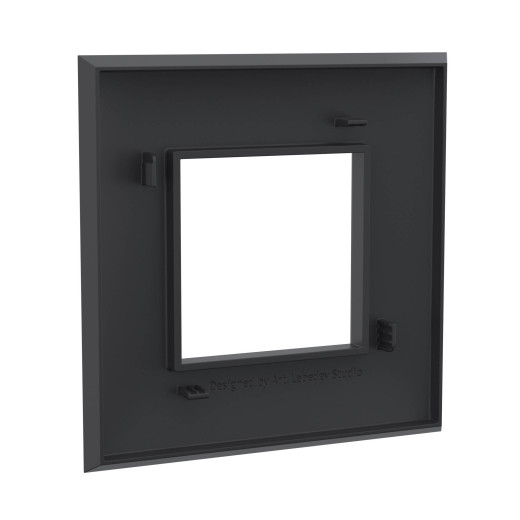 Рамка 1 пост (2 мод.), Avanti, черный матовый