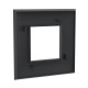 Рамка 1 пост (2 мод.), Avanti, черный матовый