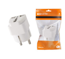 TDM Адаптер универсальный с/з 16А 250В белый