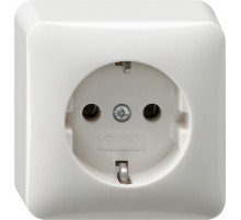 Gira S-55 Бел Розетка с з/к IP20