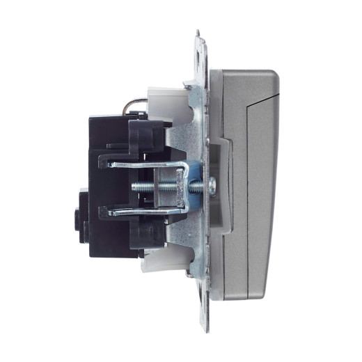 BRITE Роз. с з/к/ш с кр. 16А IP44 РСбш10-3-44-БрС сталь IEK