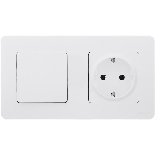 Выключатель одноклавишный - Legrand/Daccord Inspiria - 10АХ 250В безвинтовые зажимы - белый