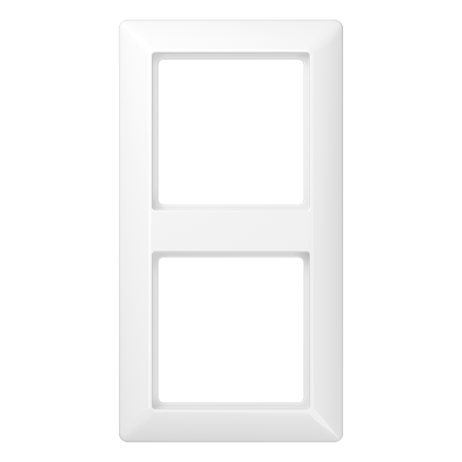 Рамка для вертикальной и горизонтальной установки, 2 поста, дюропласт, белый, AS500