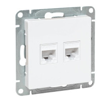 EKF Эпика Механизм розетки RJ45 - 2шт, (cat5), белый.