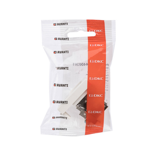 Компьютерная розетка RJ-45 модульная, кат.5е экранированная, Avanti, белое облако, 1 модуль