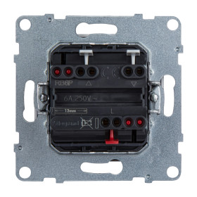 Legrand/Daccord SUNO Белый Переключатель кнопочный для жалюзи и рольставней 6А 250В. Безвинтовые зажимы.