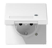 JUNG SCHUKO-розетка с крышкой, белый