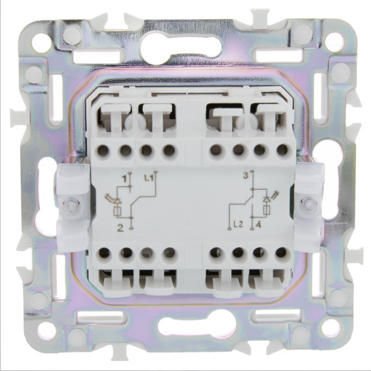 SKANDY Выключ. 2-кл. прох. с инд. 10А SK-V10G граф. IEK