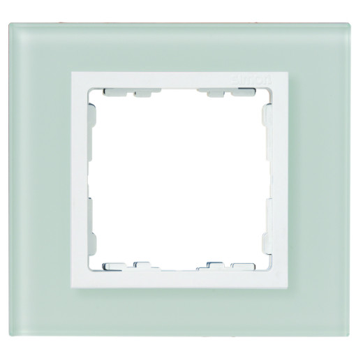 Рамка с суппортом на 5 узких модулей, S82C, натуральный - белый (стекло)