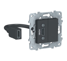 Schneider Electric Unica New Антрацит Розетка HDMI