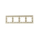 BRITE Рамка 4-мест. РУ-4-Бр беж./жемч. IEK