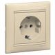 Розетка с заземлением - Legrand Valena - с лицевой панелью и рамкой в сборе 16А 250В винтовые зажимы - слоновая кость