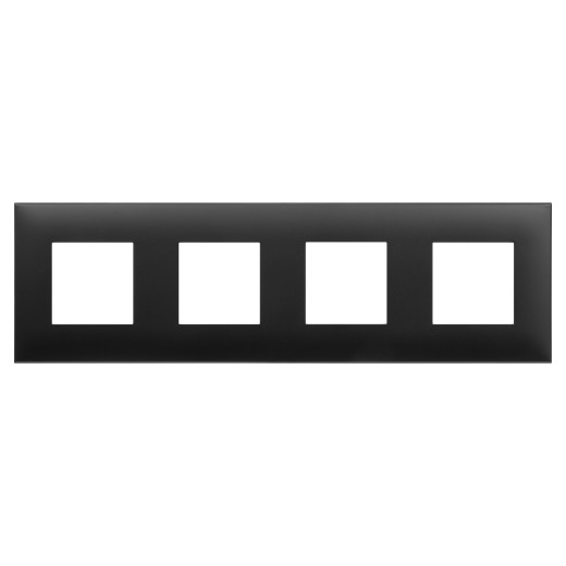 Рамка 4 поста (8 мод.), Avanti, черный матовый