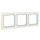 Стокгольм Рамка 3-местная белая с линией цвета синий EKF PROxima