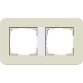 Gira E3 Песочный/Белый глянцевый Рамка 2-ая