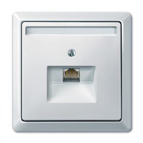 Schneider Electric Merten SD Бел Накладка розетки ТЛФ/комп 1-ой наклонной (термопласт)