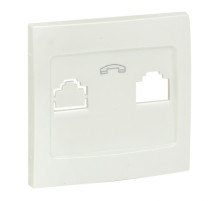 EKF PROxima Валенсия лицевая панель розетки Phone 1-местная жемчуг.