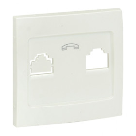 EKF PROxima Валенсия лицевая панель розетки Phone 1-местная жемчуг.