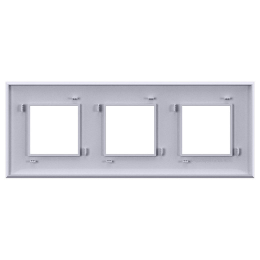 Рамка 3 поста (6 мод.), Avanti, закаленная сталь