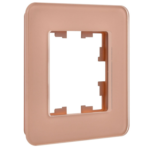 BRITE Рамка 1-мест. РУ-1-2-Бр стекло дым. RE IEK