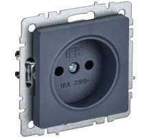 IEK BRITE BASE Маренго Розетка 1-м б/з без защ штор 10А РС10-1-0-БрМ