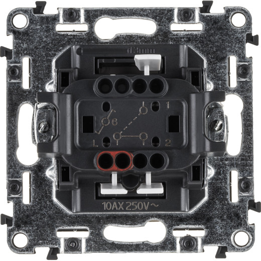 Valena ALLURE.Переключатель 10АХ 250В с лицевой панелью.Безвинтовые зажимы.Слоновая кость