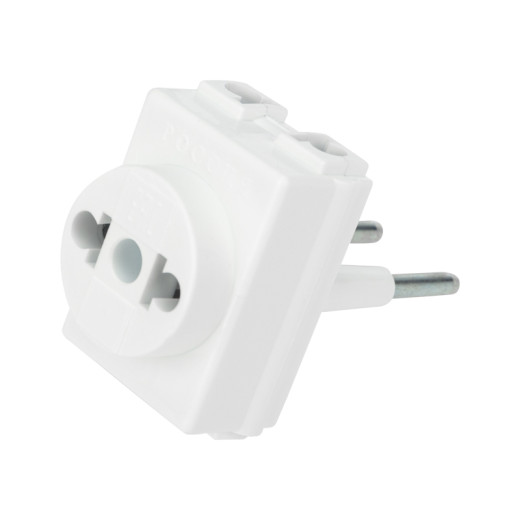 Адаптер сетевой (переxодник) с Евро А/F на тонкую вилку С1 