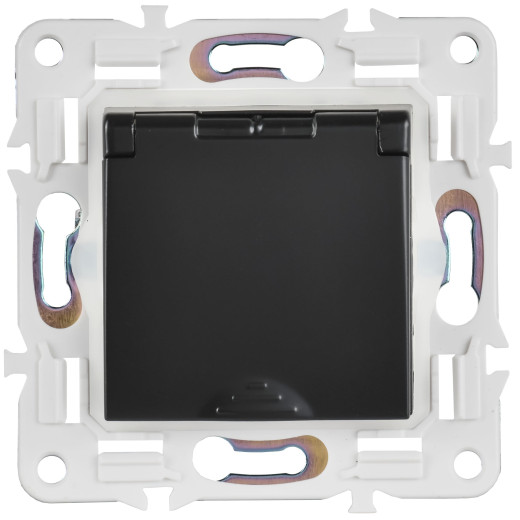 SKANDY Роз. з/к/ш кр. 16А IP44 SK-R11Bl черн. IEK