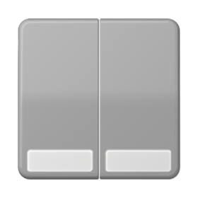 JUNG CD 500/CD plus Серая Клавиша 2-ая с полем для надписи