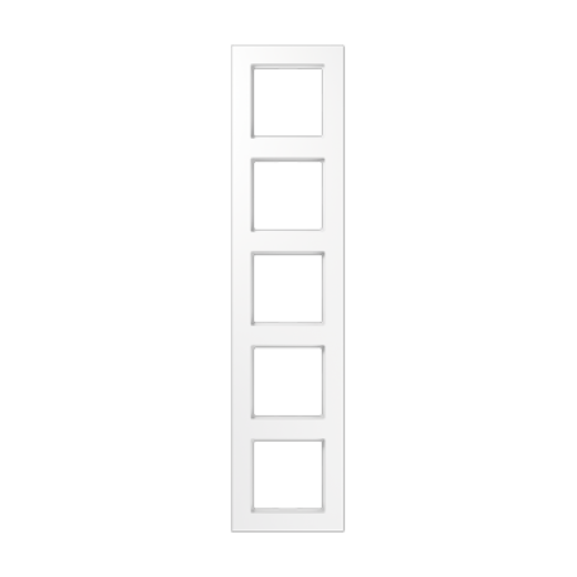 Рамка для вертикальной и горизонтальной установки, 5 постов, термопласт, белый, A550