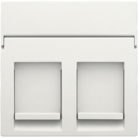 Niko Белый Накладка на розетку RJx2