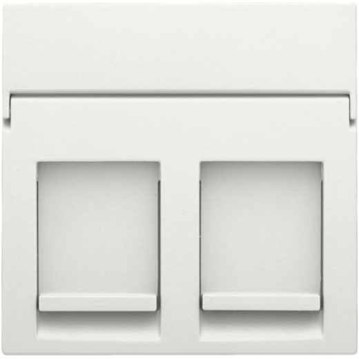 Накладка на розетку RJx2, белый