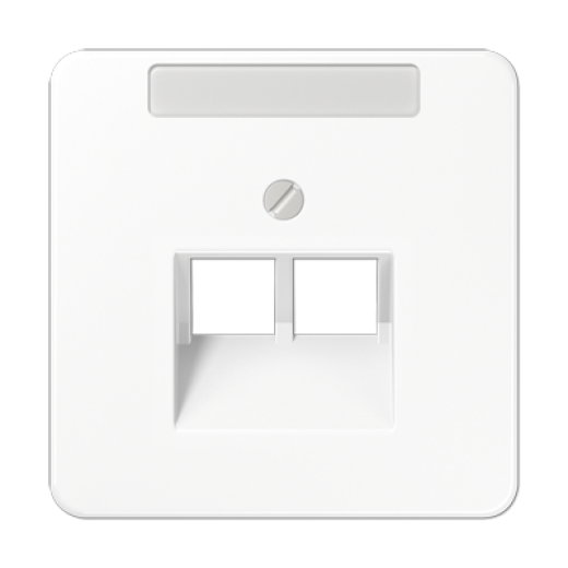 Крышка для ординарной телефонной и компютерной розетки  UAE, белая