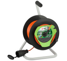 ЭРА Удлинитель силовой RP-1-2x1-40m на пластиковой катушке без заземления 1 розетка 40м ПВС 2x1мм2