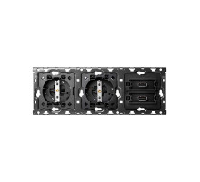 Simon 100 Кит 3 поста механизм 2 розетки Schuko + 2 з/у USB SC 2.1A + суппорт