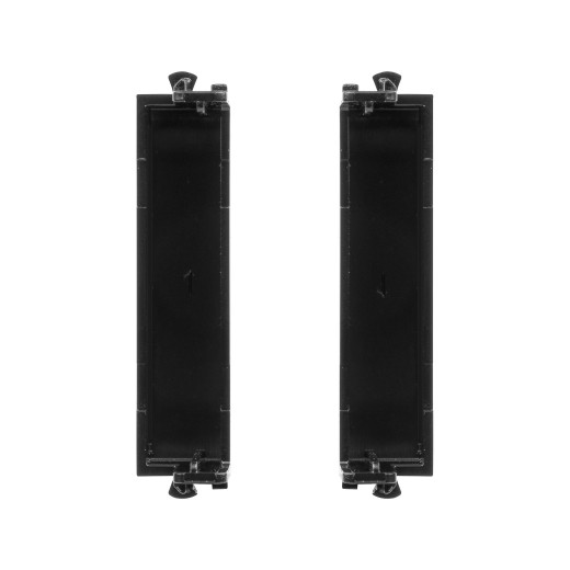 Комплект модульных заглушек, Avanti, черный квадрат, 0,5 модуля 2 штуки