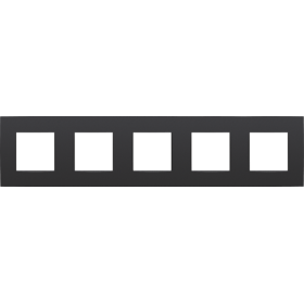 Niko Intense Черный матовый Рамка на 5 постов