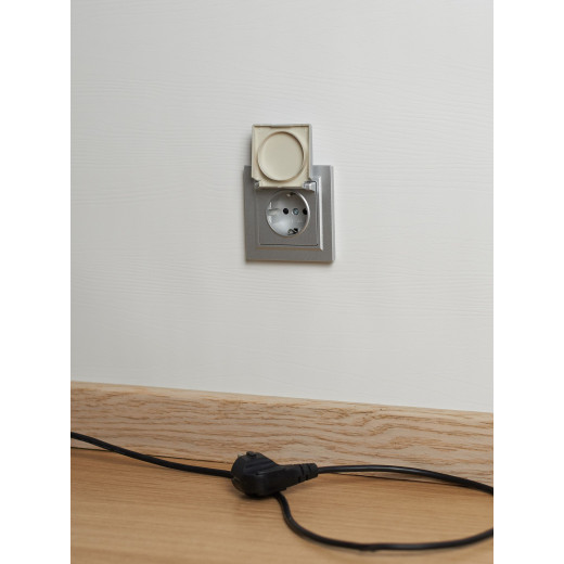 BRITE Роз. с з/к/ш с кр. 16А IP44 РСбш10-3-44-БрА алюм. IEK