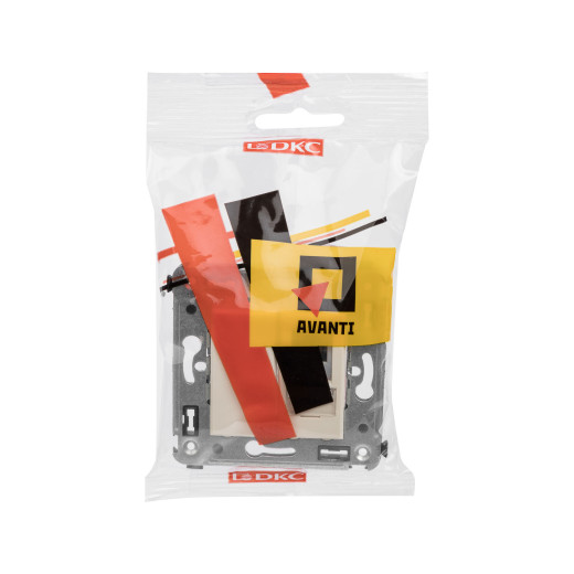 Телефонная розетка RJ-12 в стену одинарная, Avanti, ванильная дымка