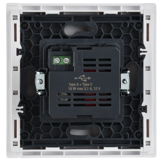 FORTE&PIANO Роз. USB A+C 18Вт FP251 бел. IEK