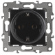 Розетка ЭРА Серия 12 12-2101-06 с заземлением 2P+E Schuko 16A-250В IP20 чёрный