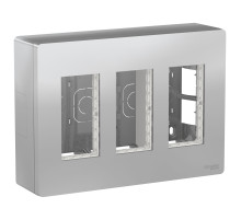 Schneider Electric Unica System+ Алюминий Блок открытой установки 3х2