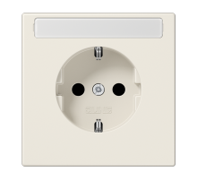 JUNG Штепсельная розетка SCHUKO 16A, 250V~ с защитой от детей и полем для надписи слоновая кость