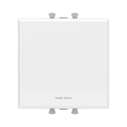 Кнопка одноклавишная модульная, Avanti, белое облако, 2 модуля