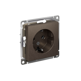 Systeme Electric AtlasDesign Мокко Розетка с/з, 16А, механизм