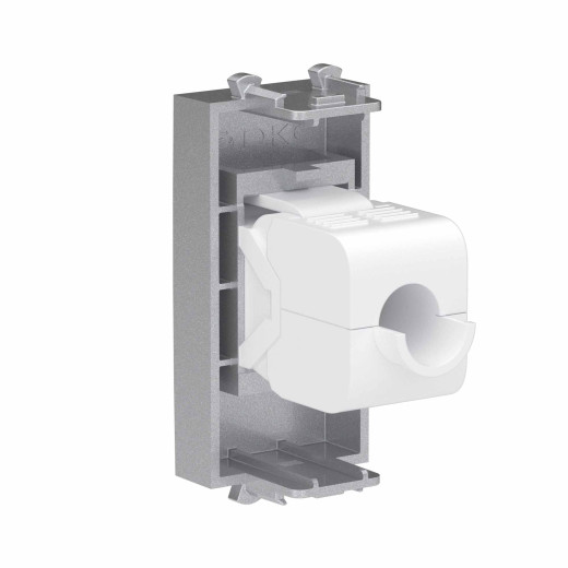 Компьютерная розетка RJ-45 без шторки модульная, кат.6, Avanti, закаленная сталь, 1 модуль