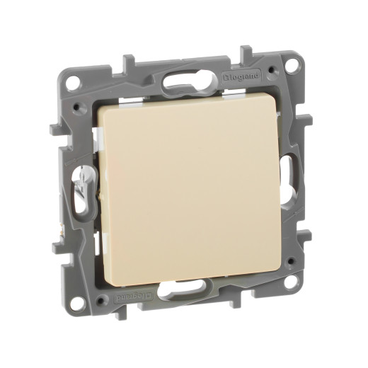 Выключатель одноклавишный - Legrand Etika - 10А 250В безвинтовые зажимы - слоновая кость