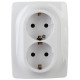 Розетка ЭРА Серия 12 12-2106-01 двойная с заземлением 2X2P+E Schuko 16A-250В IP20 белый