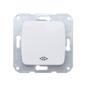 KRANZ DEA Выключатель (переключатель) 1кл перекрест. с/у 10А меx. белый