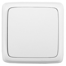 Hegel Альфа наруж Белый ВА10-115 Выключатель 1-клавишный с монт. пластиной